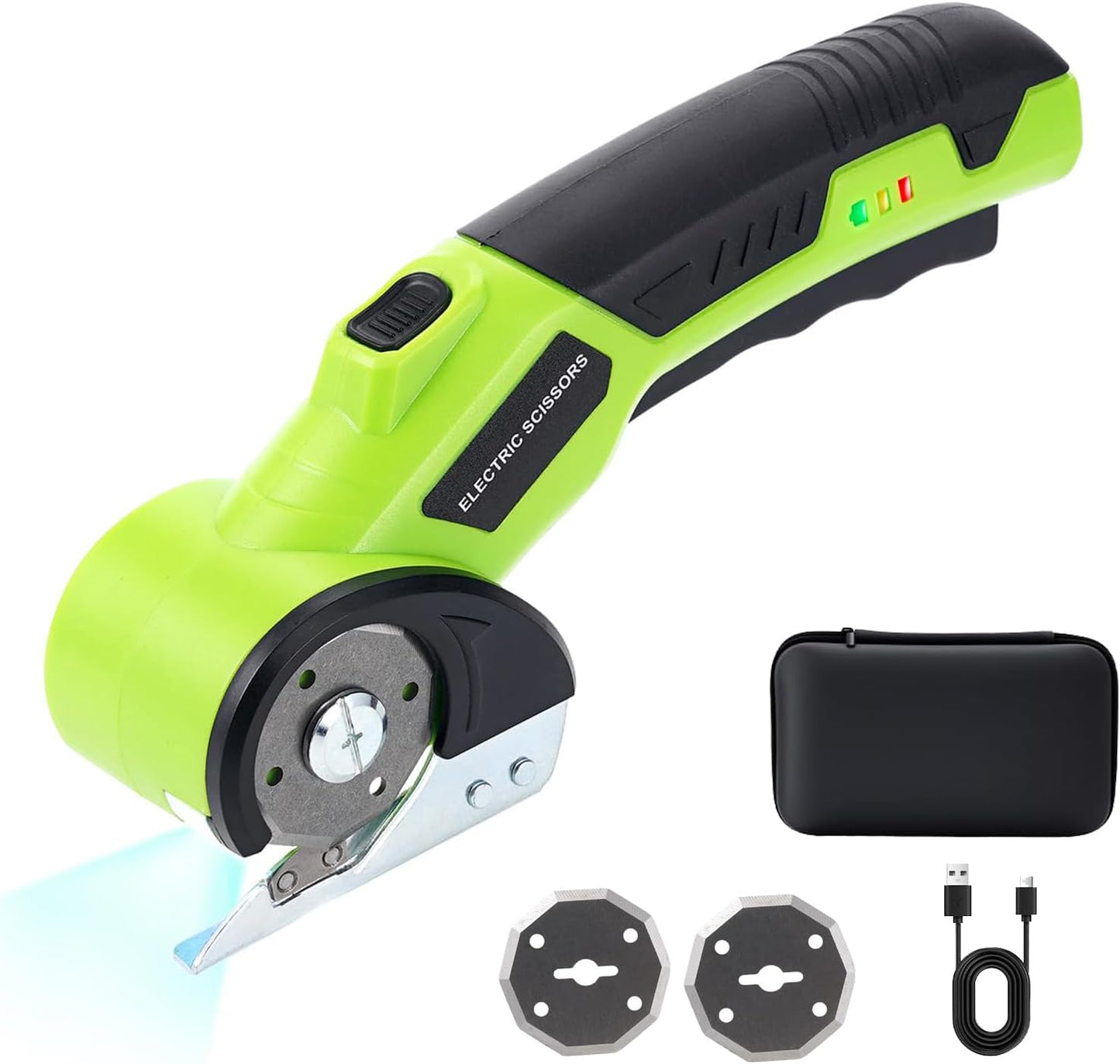 Tijeras eléctricas inalámbricas 4.2V con luz LED