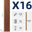 Paneles 3D WPC texturizados 51x6.7pulg para pared interior
