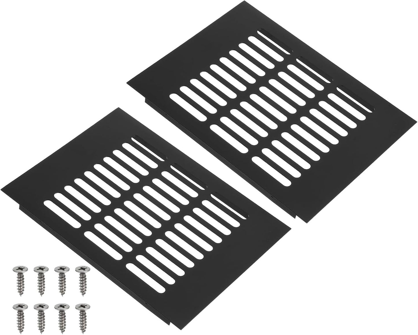 Cubierta ventilación puerta 7.87x5.91pulg set 2 aluminio resistente