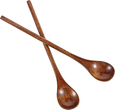 Cucharas de madera de mango y nanmu para café, té de miel y sopas