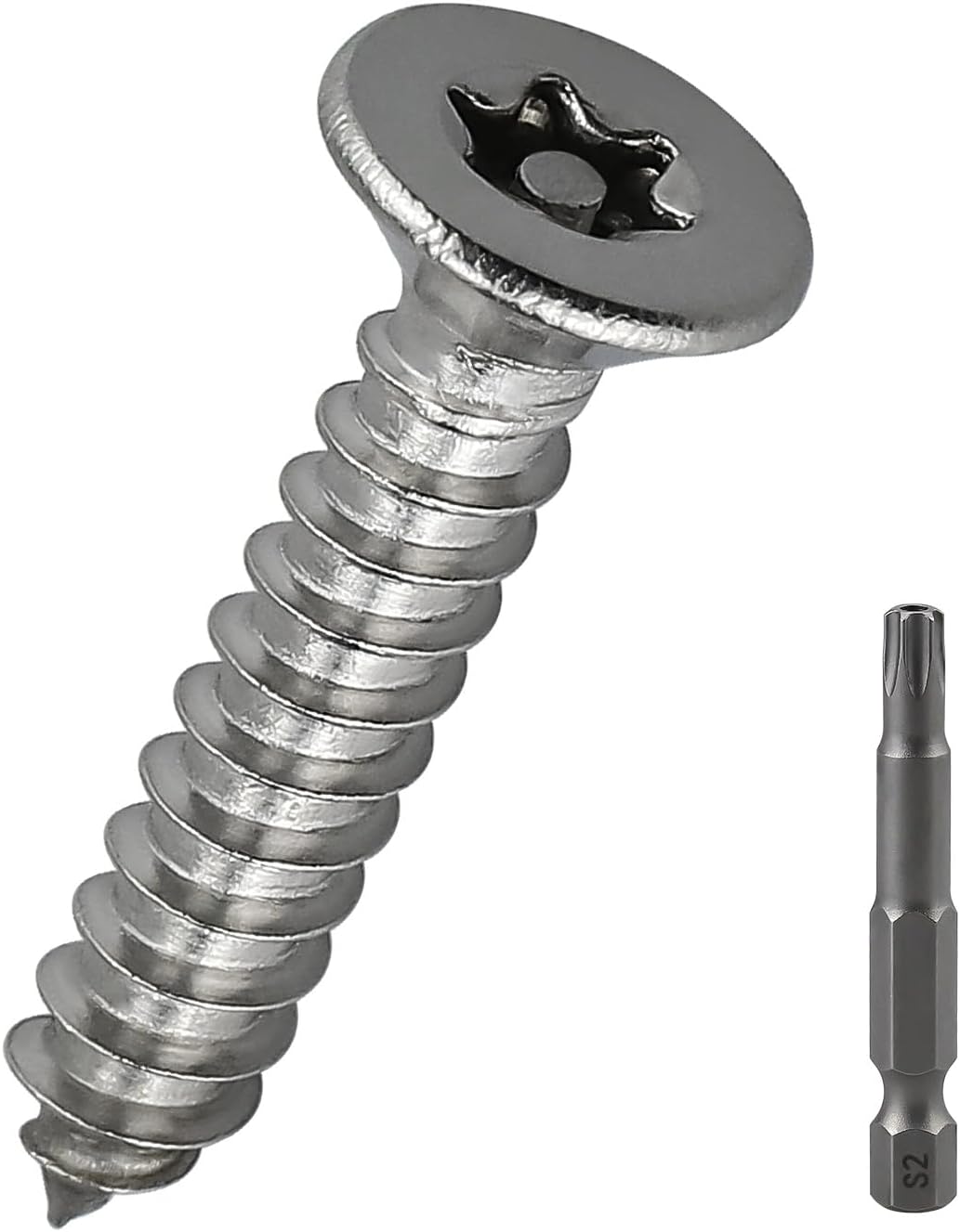 Tornillos Torx acero inox 304 para puertas y suelos 50 pzas