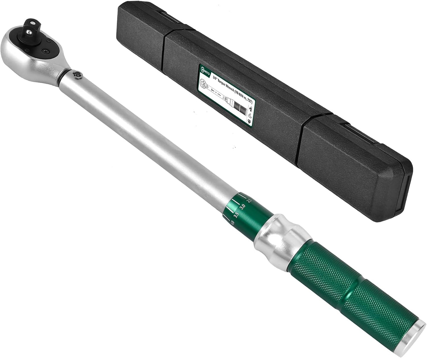 Llave dinamométrica 3/8 pulg acero Cr-Mo 10-60 N.m