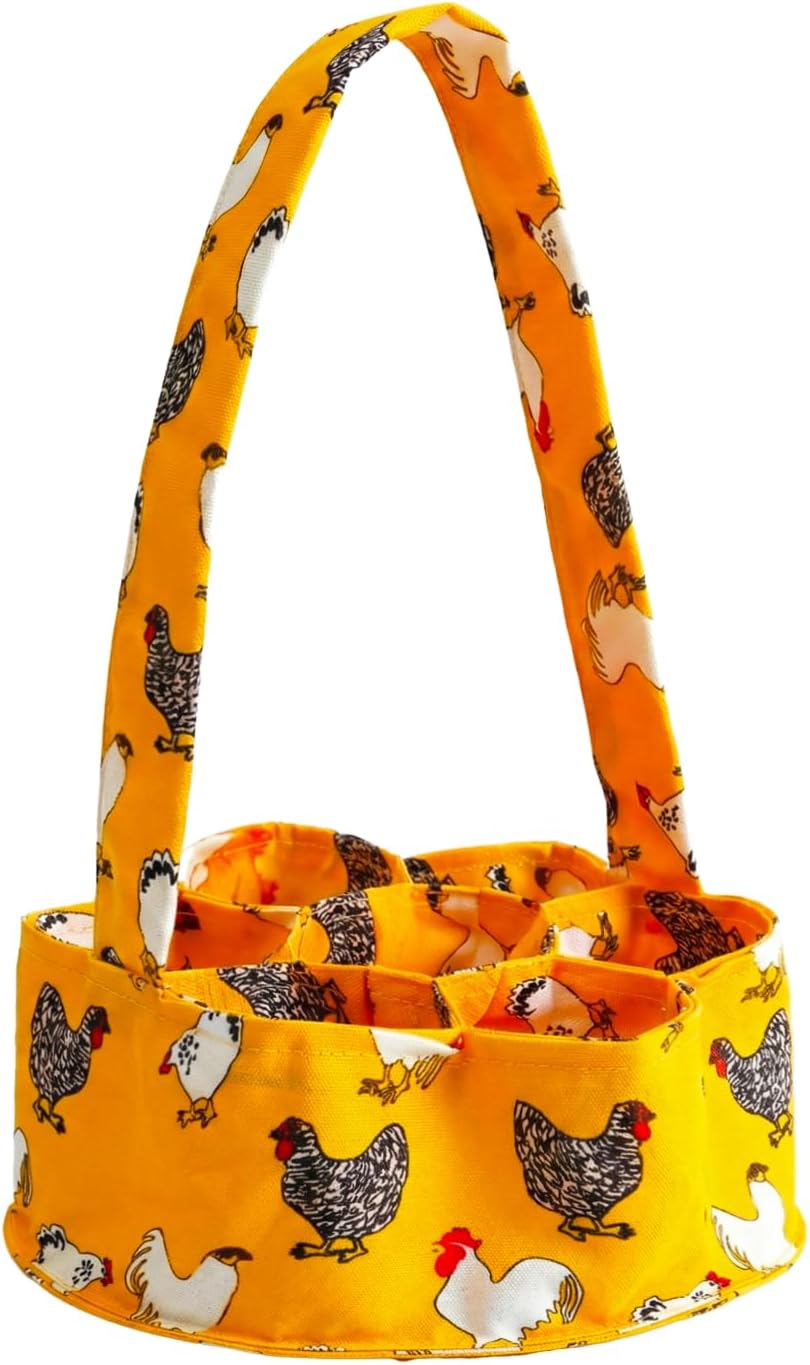 Cesta de recolección de huevos con 7 bolsas grandes lavables