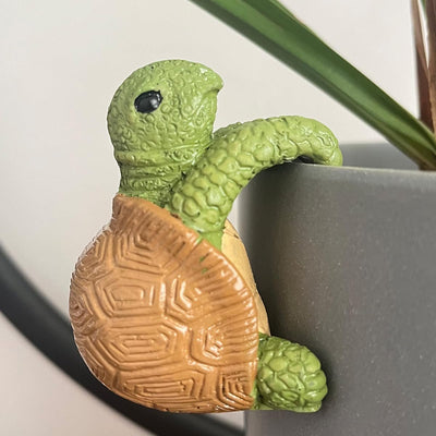 Colgador de macetas figura tortuga resina