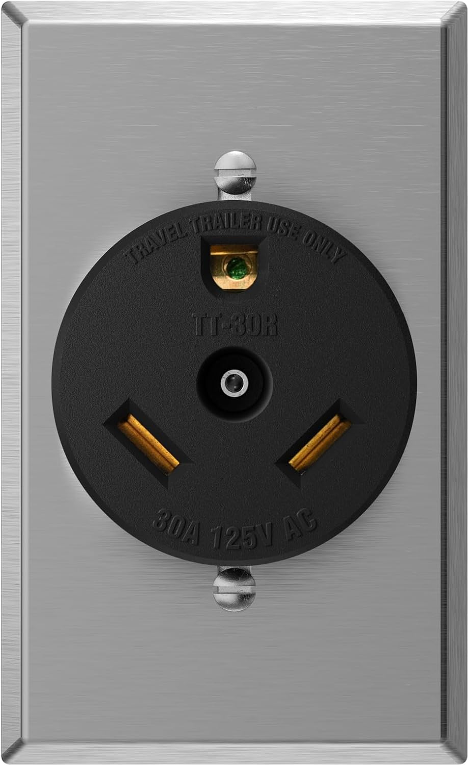 Receptáculo RV NEMA TT-30R 30A 125V UL acero inox