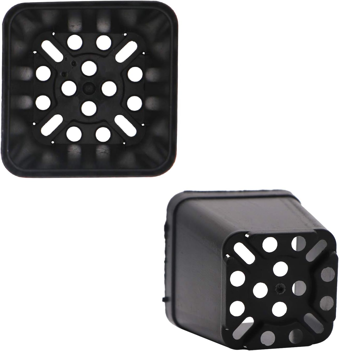Macetas plástico cuadradas 2.2pulg set 100 reutilizables vivero