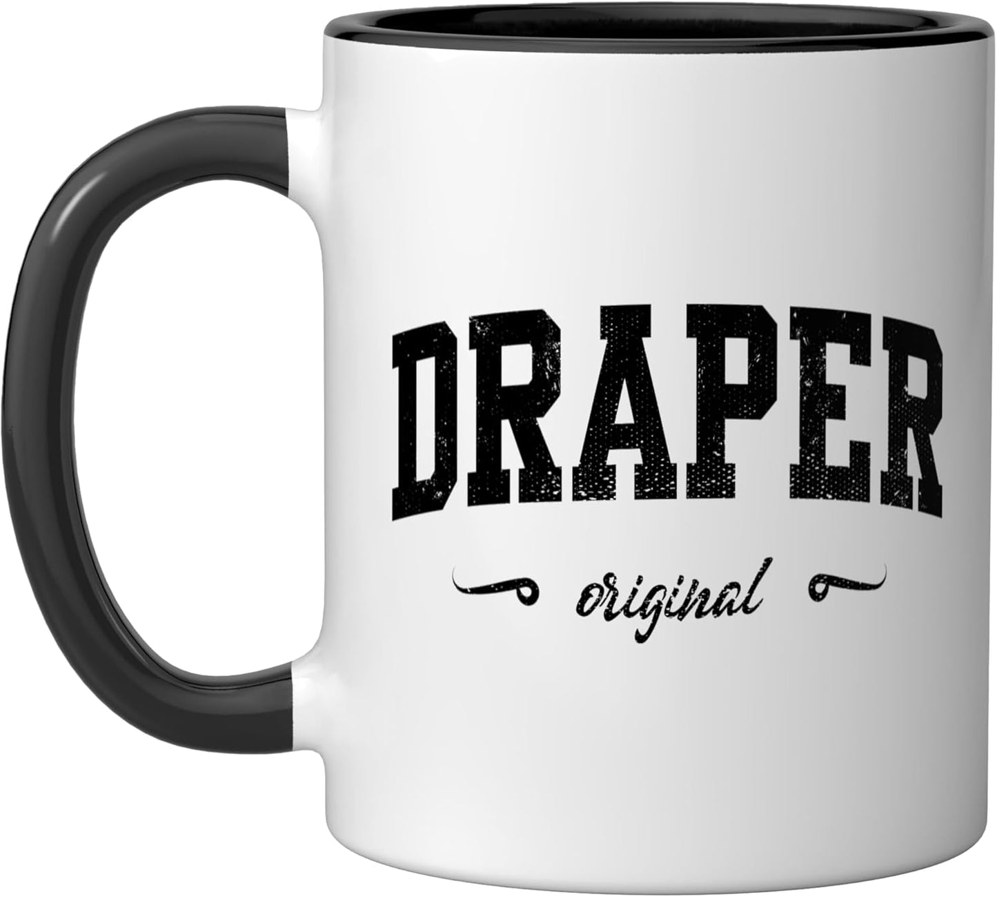 Taza cerámica Draper Design College Utah negra/blanca