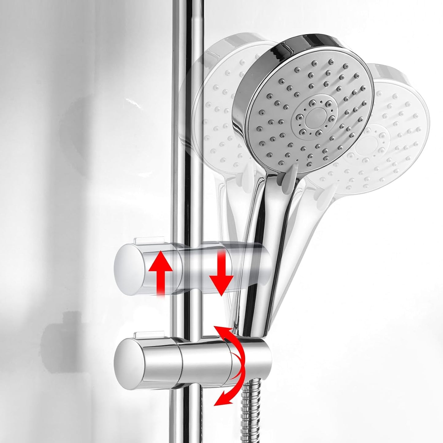 Soporte barra deslizante ducha ajustable 0.75-1pulg