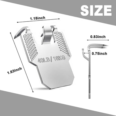 10 Ganchos Colgadores Cuadros Pared Sin Herramientas Capacidad 40lb