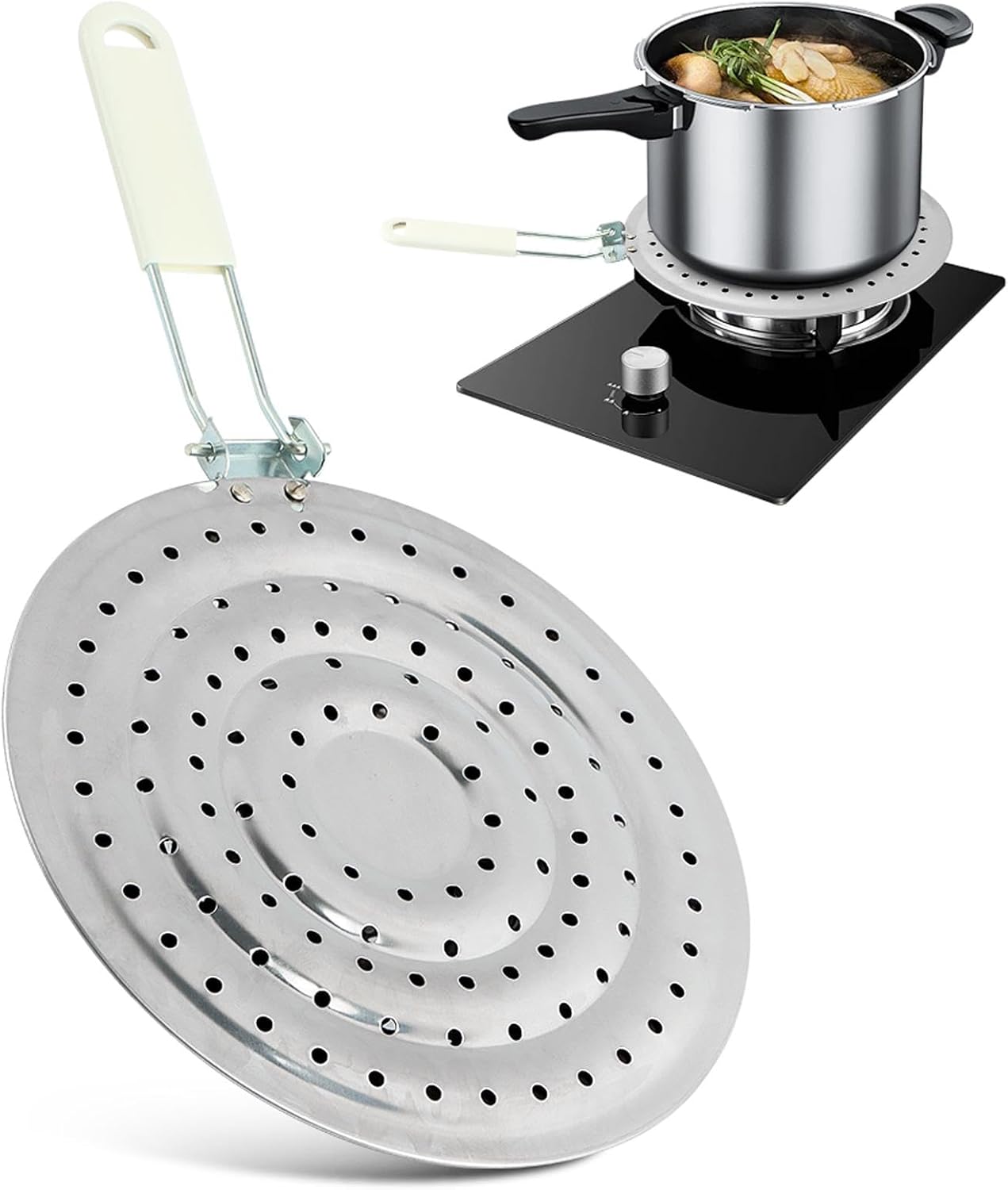Difusor calor estufa gas acero inox con asa