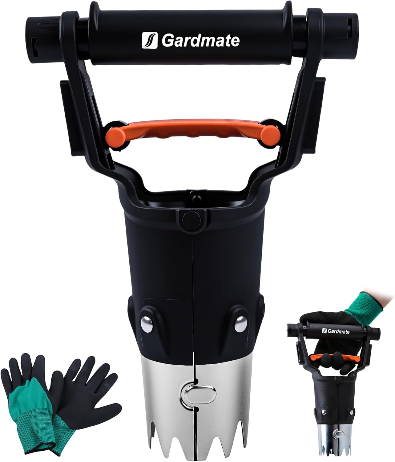 Herramienta plantar bulbos acero inox con mango ergonómico