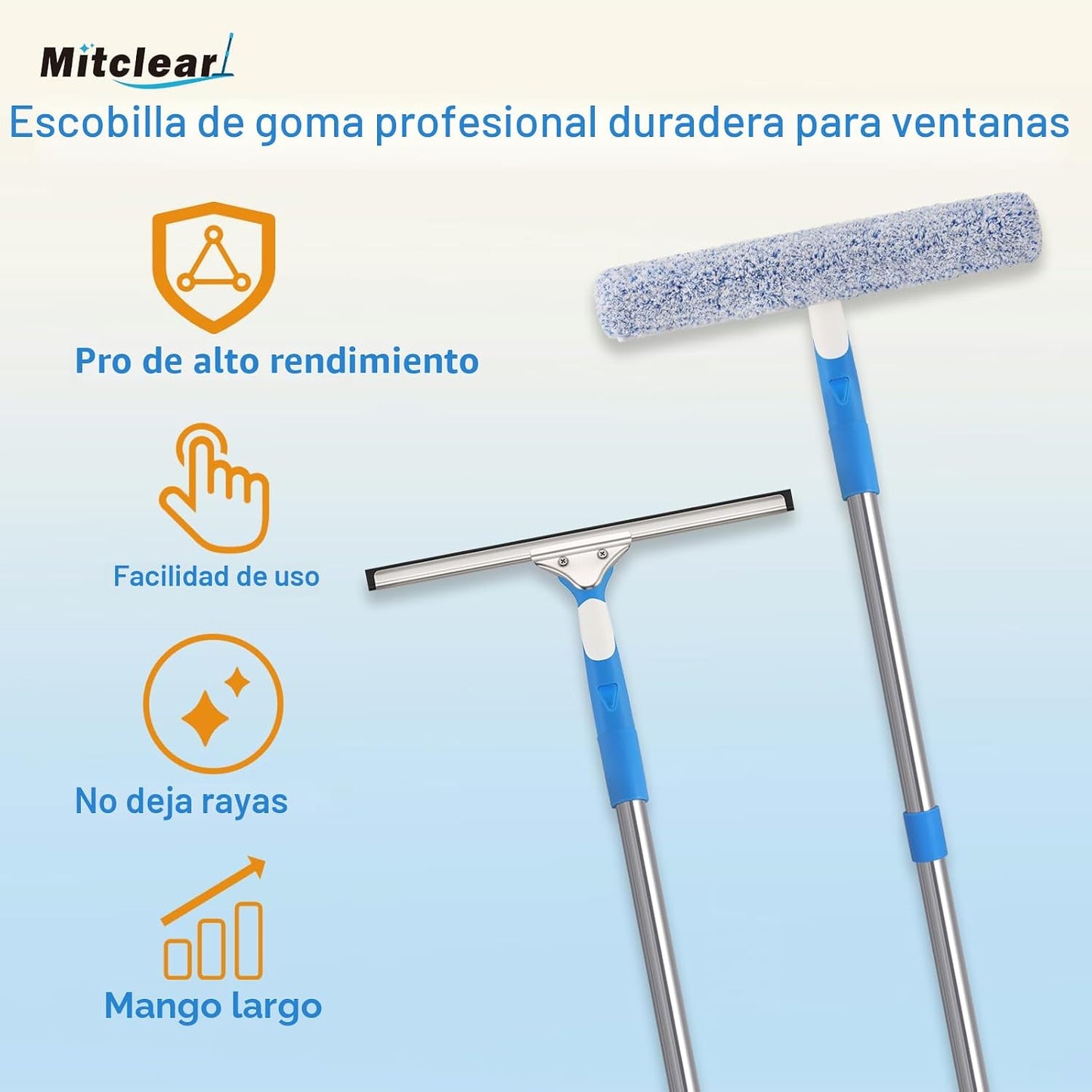 Herramienta limpieza ventanas 77pulg poste extensión kit coche