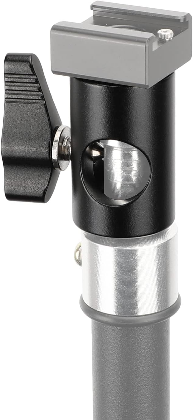 Adaptador soporte luz rosca 3/8-16 4 orificios negro