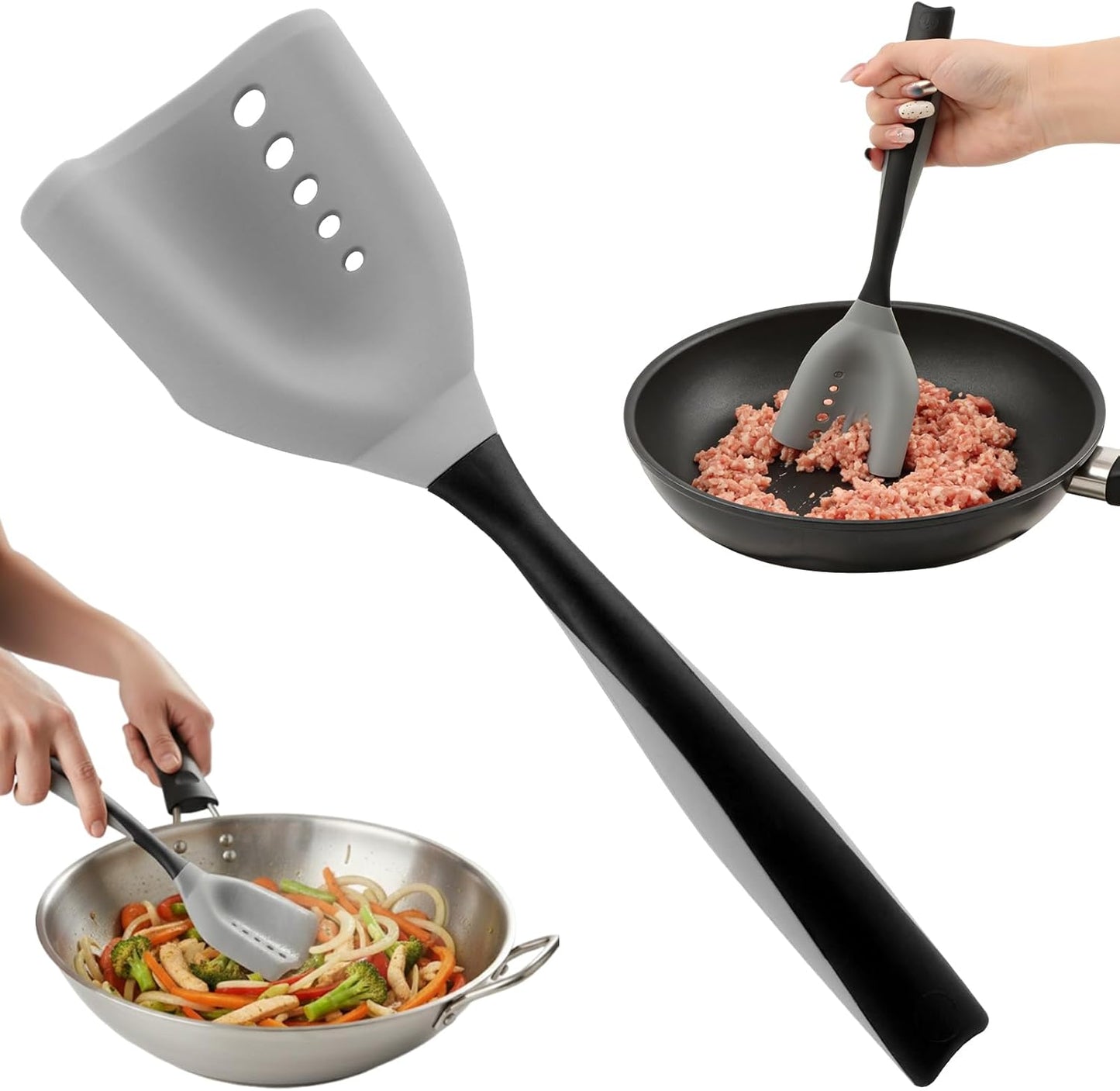 Espátula picadora de carne resistente al calor para carne de res y papas