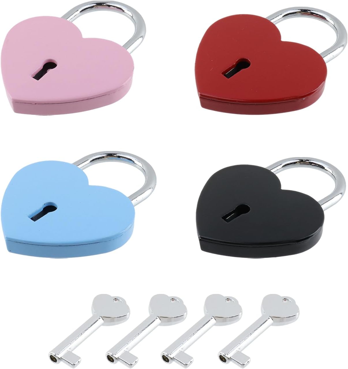 4 Pzas Candados Clásicos para Puerta Baul Viaje Multicolor