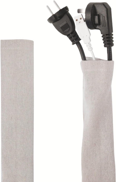 Pack 2 Fundas Cable Tela 6ft Color Lino Organización