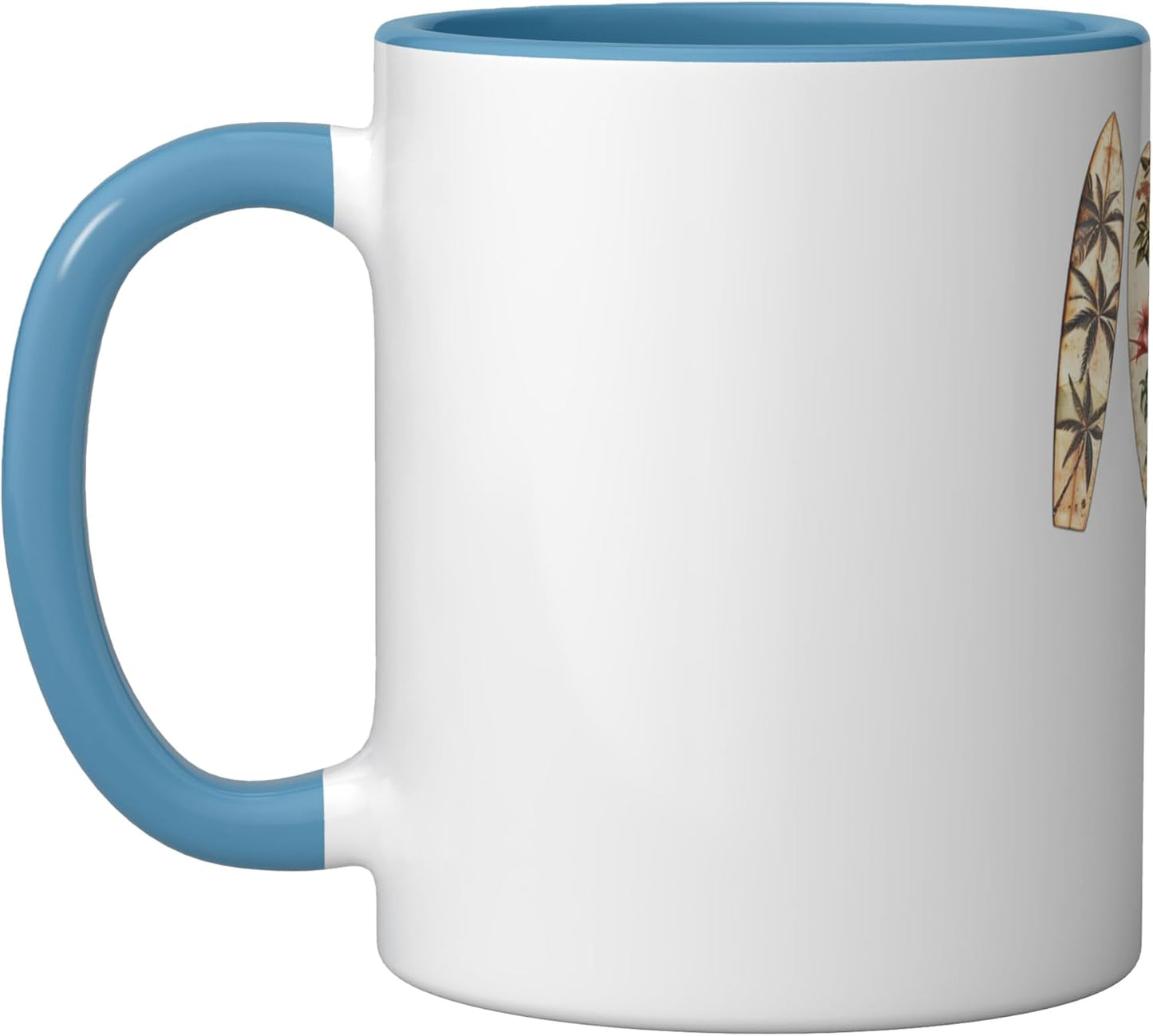 Taza cerámica vintage para surf blue/white