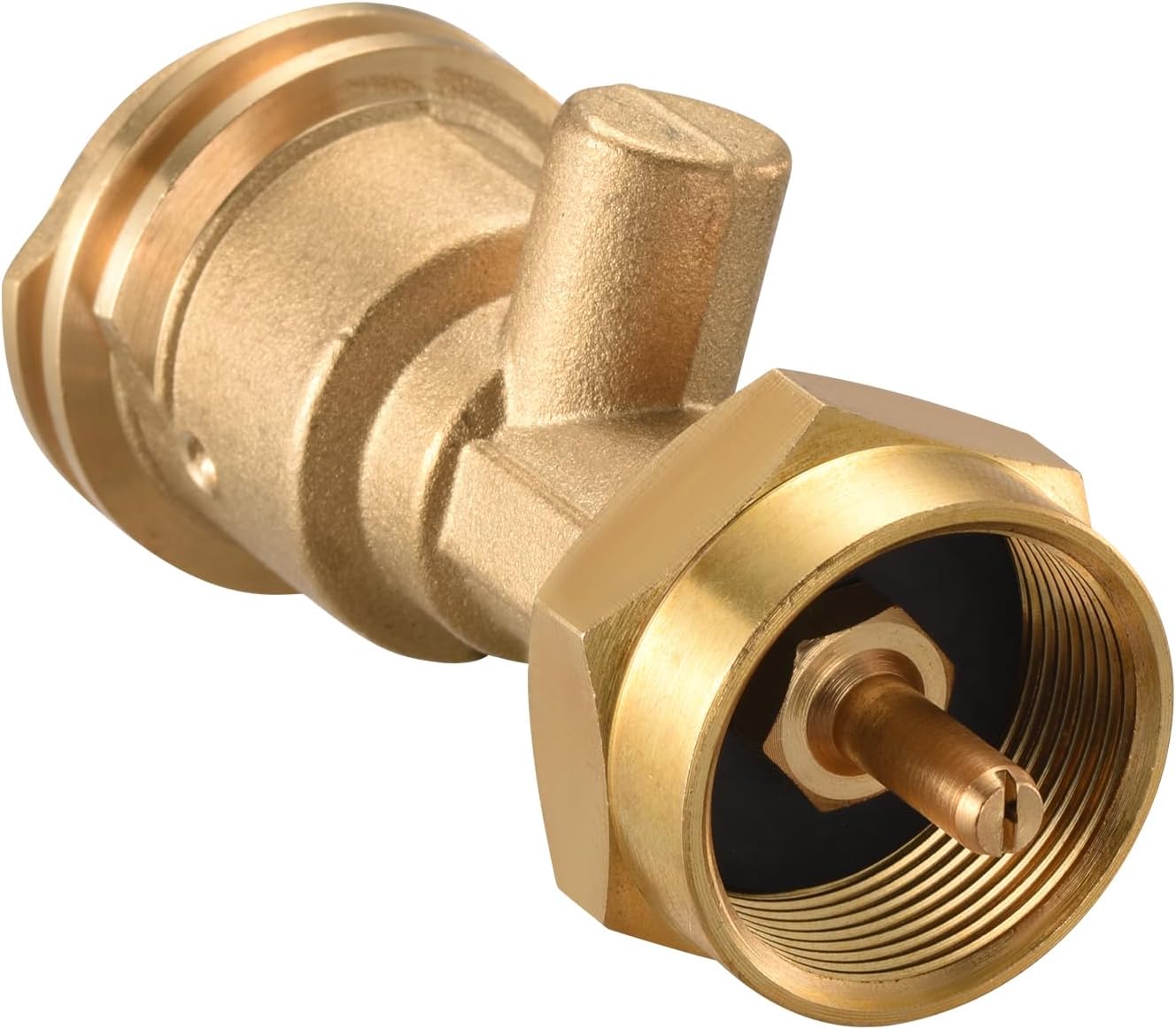 Adaptador tanque propano 1lb conector latón uso emergencia