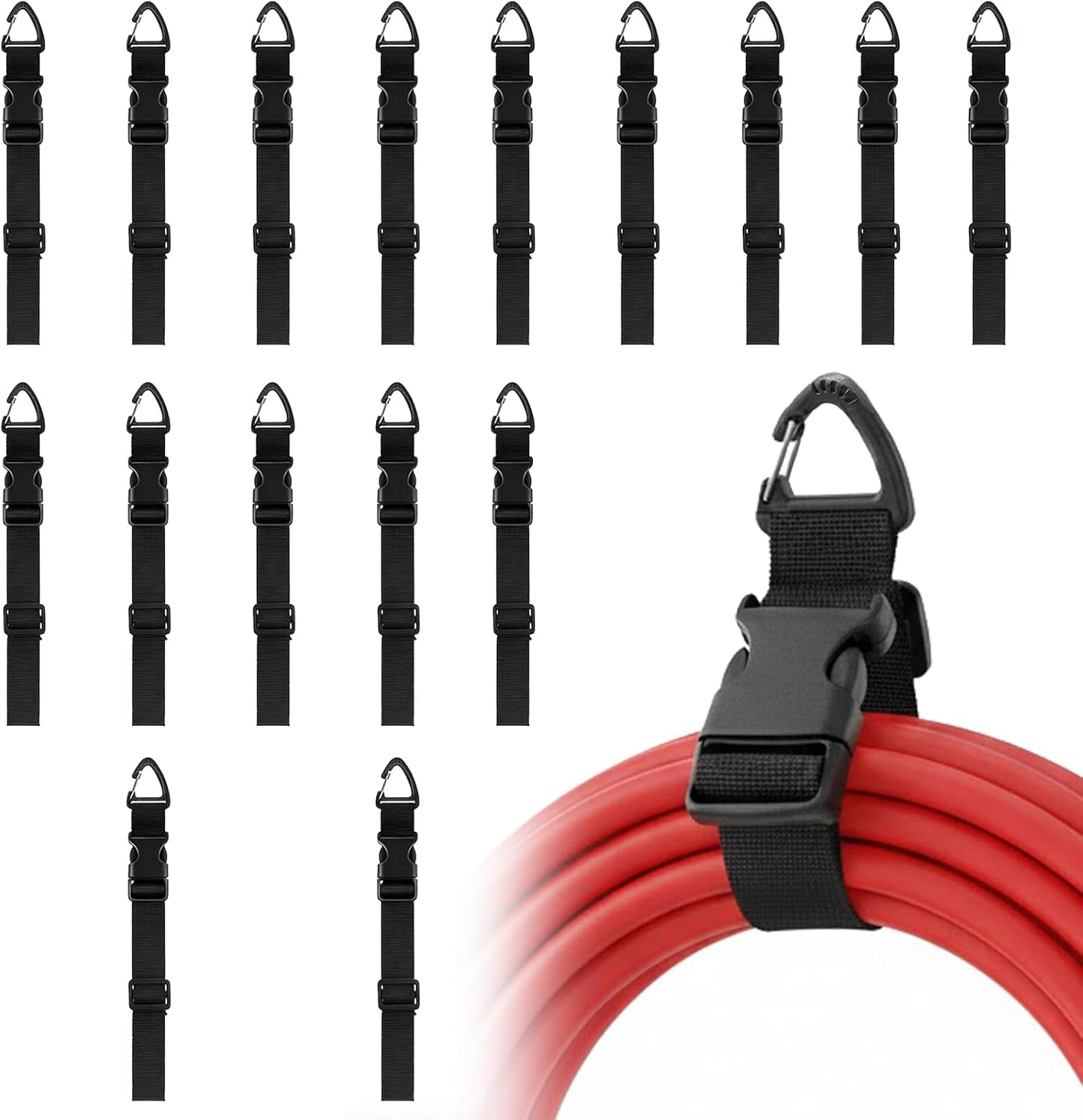 Pack 16 Organizadores Cables Resistente 17pulg Pared Ganchos Triangulares