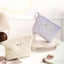 Bolsa maquillaje portátil con cremallera para mujer Beige