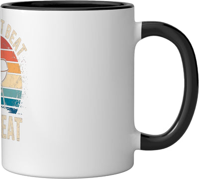Taza Cerámica para Asar BBQ Retro Negro/Blanco