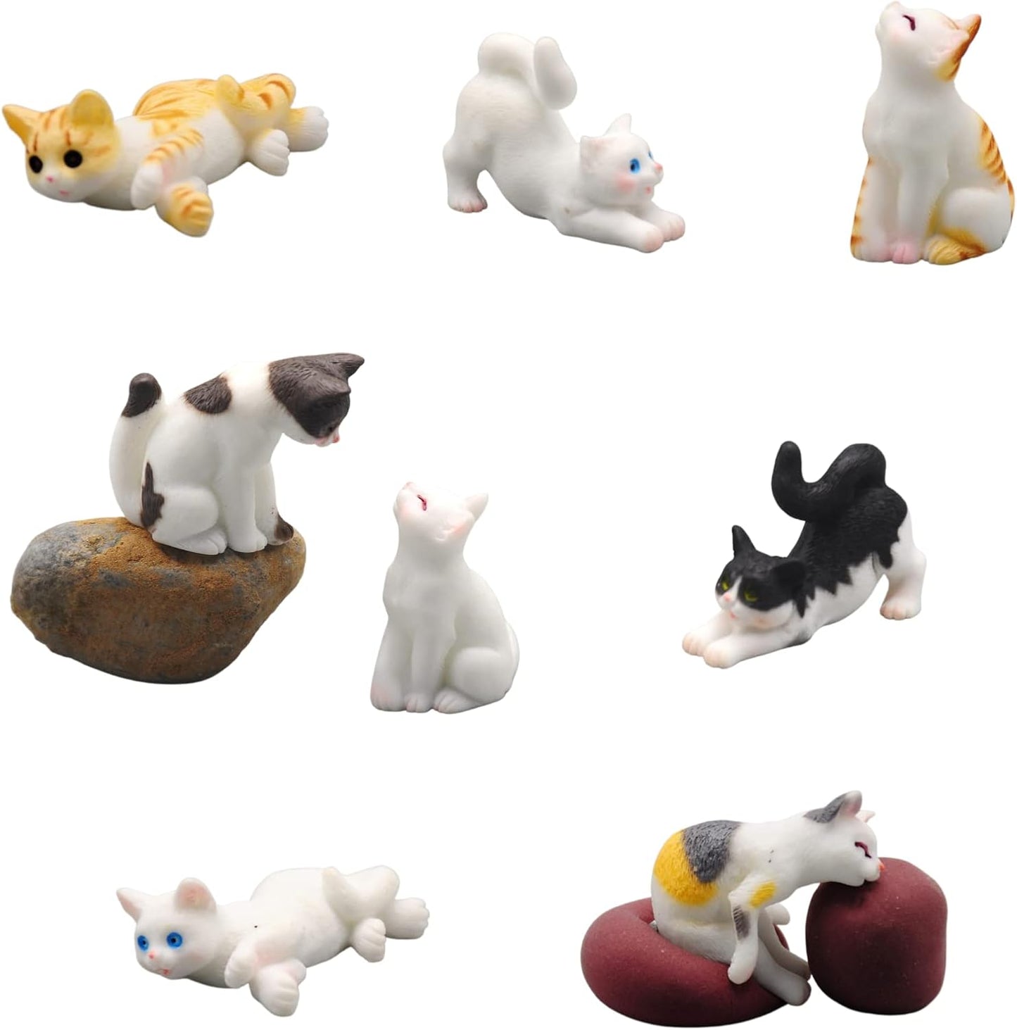Accesorios jardín hadas para gatos al aire libre 8 figuras