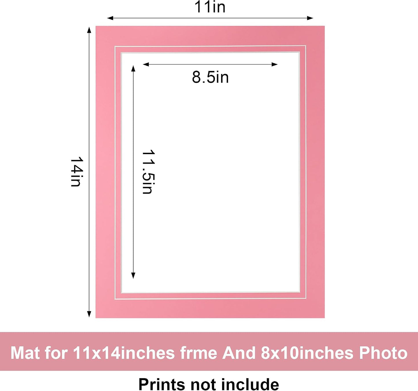 Pack 10 Marcos Fotos 11x14pulg Sin Ácido 9x12 Corte Biselado
