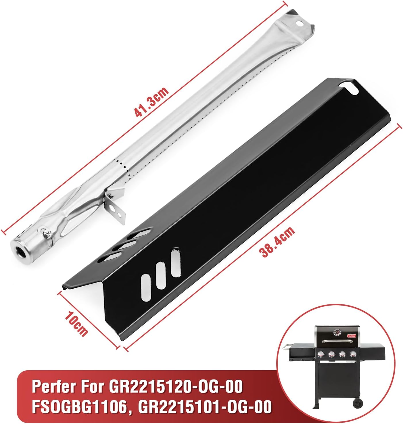 Repuesto parrilla gas 15" cubiertas DGF510SBP