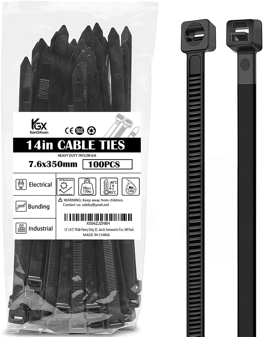 Cintas para cable nylon auto bloqueante 14x0.3pulg 100 pzas