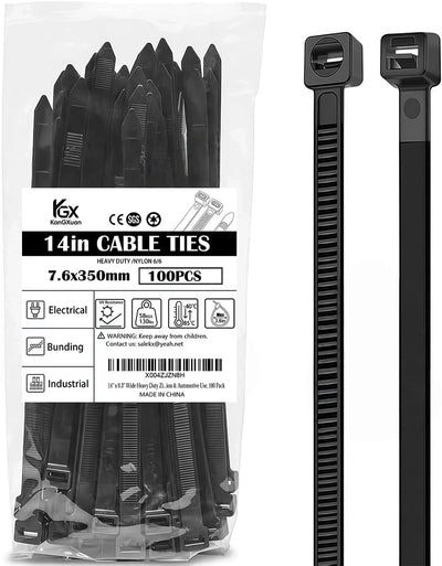 Cintas para cable nylon auto bloqueante 14x0.3pulg 100 pzas
