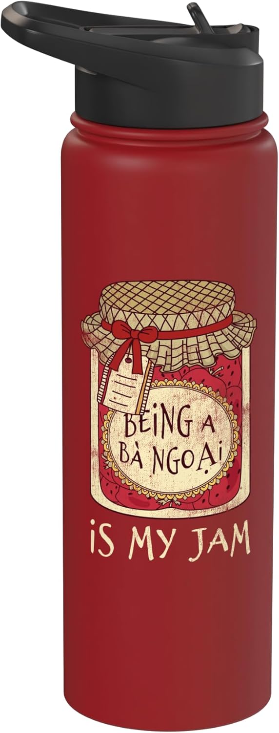 Botella de agua acero inoxidable aislada con frases divertidas para Madres Día