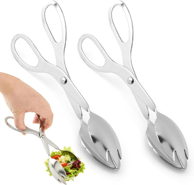 Set 2 Pinzas Acero Inox Alimenticio Ergonómico Calor Parrilla