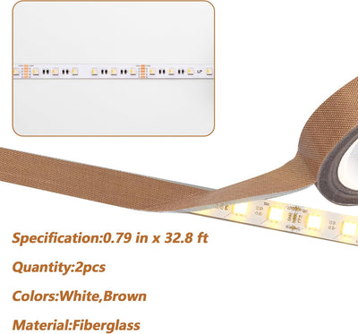 2 Cintas LED 0.78pulg x29.5pies Difusora Atenuación Luz
