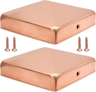 Tapas poste cobre macizo 4x4pulg ajuste 3.5x3.5pulg