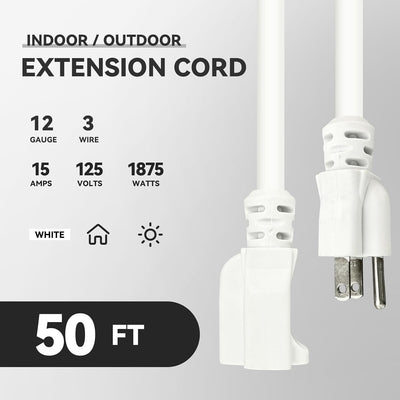 Cable extensión 50ft 12/3 SJTW 15A enchufe 3 clavijas