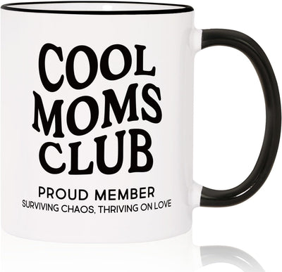 Taza Cool Moms Club Shqiueos 11 oz, regalo para mamá en cumpleaños y día de la madre