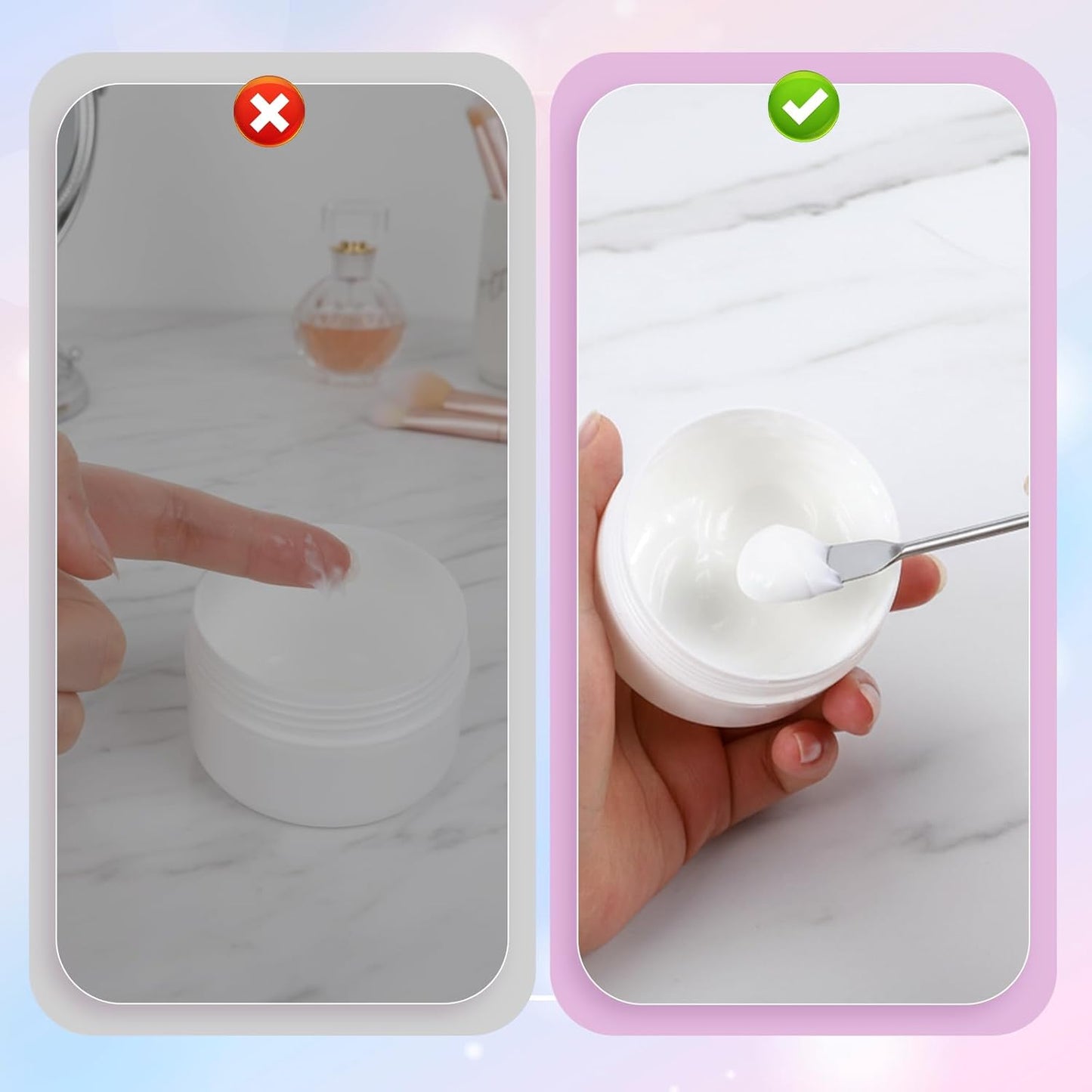 6 Espátulas Acero Inox para Base y Maquillaje