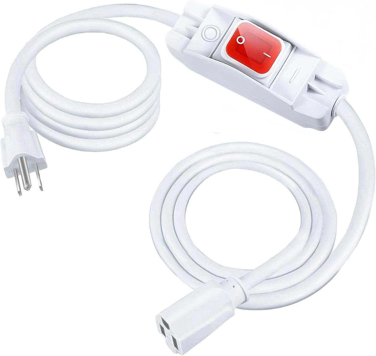 Cable extensión 13.1pies con interruptor enchufes 3 clavijas 1250W