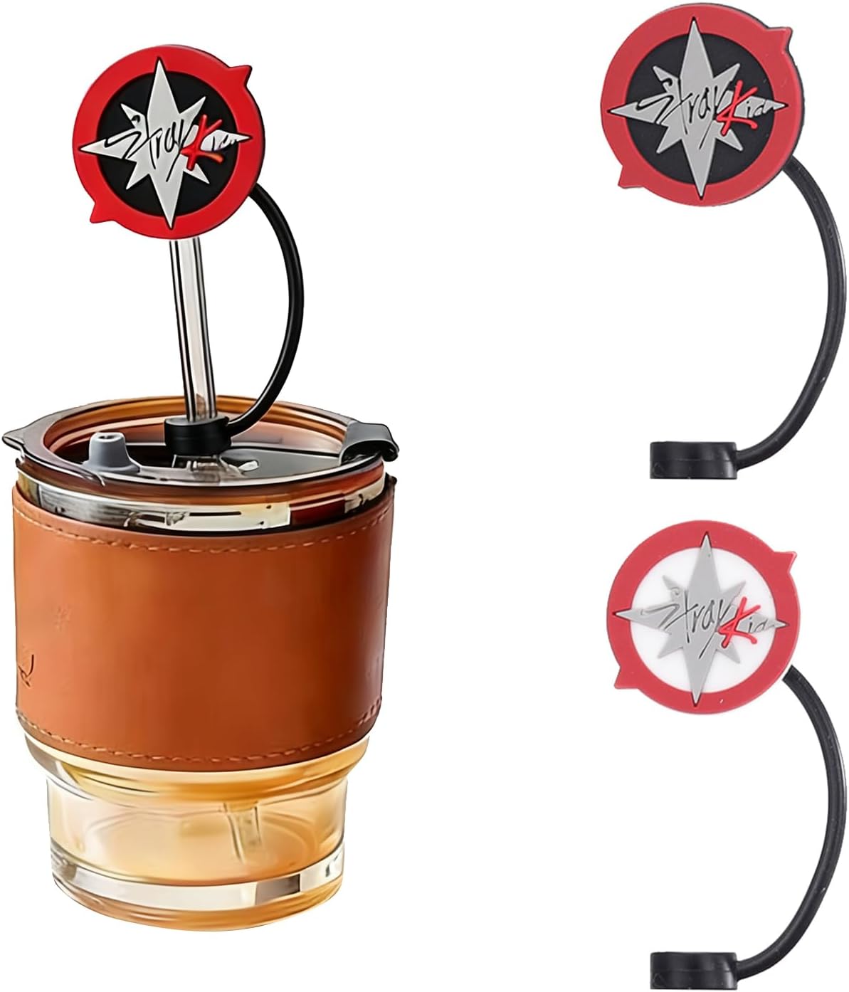 Juego de 2 fundas de pajilla para popotes reutilizables
