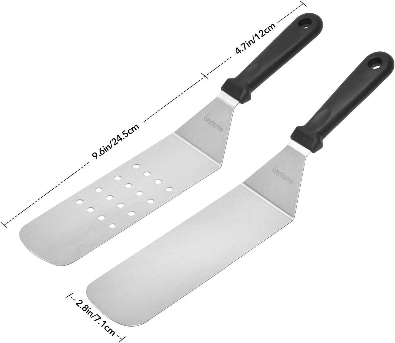 Kit 3 accesorios parrilla espátula acero inox