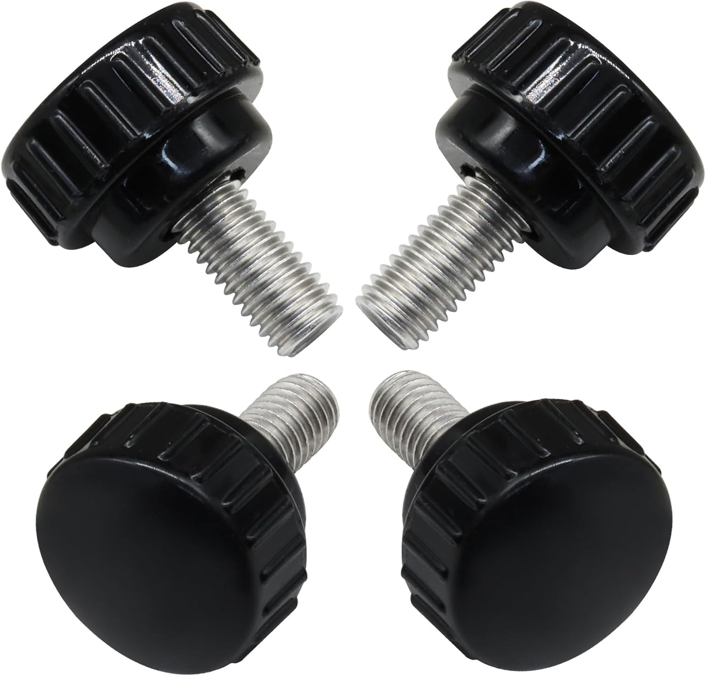 4 Pzas Tornillo de Palanca Acero Inox M8x16mm Negro
