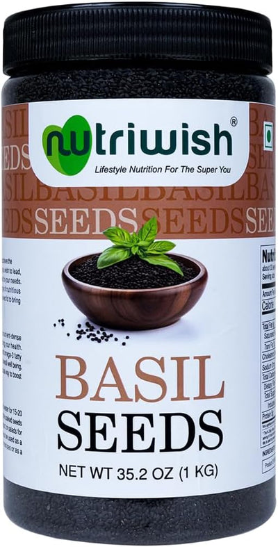 Semillas albahaca 35.2oz 100% naturales sin gluten para batidos