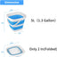 2 Cubos Plegables 5L Plástico Hogar Camping Gris Azul