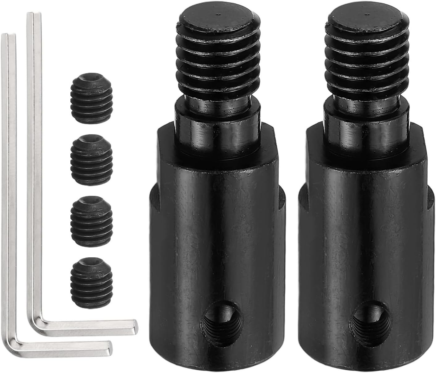 2 Pzas Eje Motor M10 Acero 1045 con Mini Cuchillas y Muelas