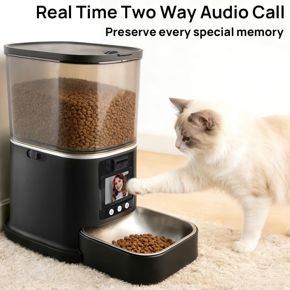 Comedero automático para gatos y perros 5L con cámara 3MP HD y WiFi
