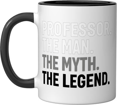 Taza de cerámica Professor The Man The Myth The Legend Negro/Blanco