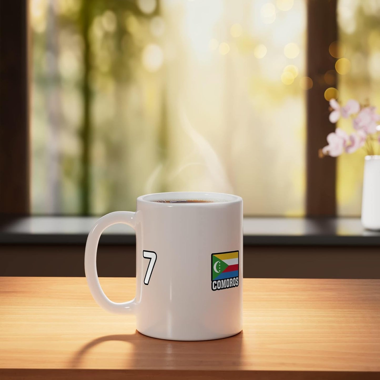 Taza Cerámica Bandera Comoros Blanca