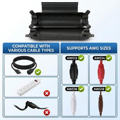 Pack 3 fundas seguridad cable exterior sello impermeable IP54