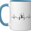 Taza cerámica para yoga aéreo niños Aerialist Heartbeat azul/blanco