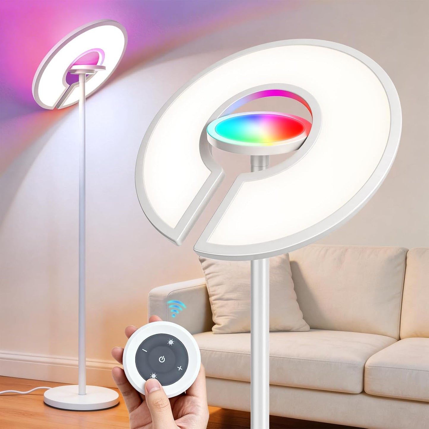 Lámpara piso RGB 76pulg ajustable 2800-6000K